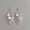 Korean-Style Water Drop Shell Tassel Earrings for Women