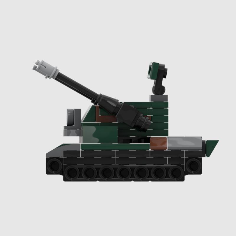 Tank Model Air Defense Cheetah Military Series Moc Construction Blocks Children'S Educational Assembled Toys Desktop Ornaments