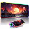 Sakura Scenery Moon Mousepad HD Printing Computer Gamers Desk Mat Locking Edge Non-slip Mouse Pad XXL Keyboard PC Desk Pads