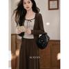 Luxiangnan Contrast Striped Knit Camisole Vest