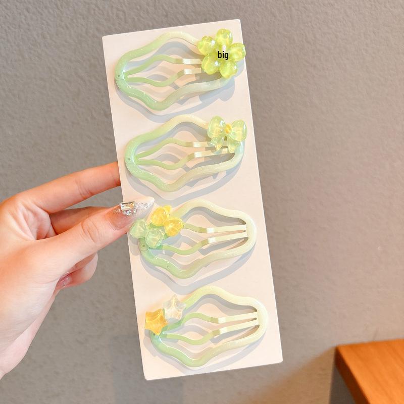 Dopamine Color Bangs Hair Clip Sideburns for Kids & Women - Duckbill Hairpin Headwear