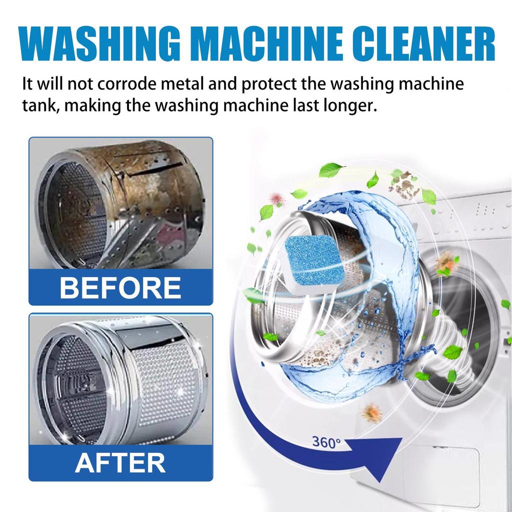 Jaysuing Washing Machine Cleaning Tablets Drum Type Boiler Household Washing Machine Tank Cleaning Cleaning Odor and Dirt