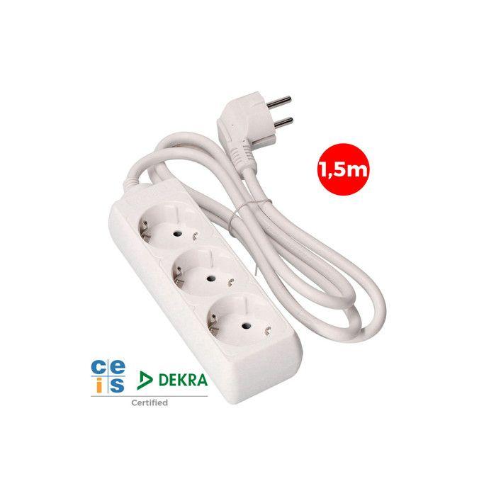Multi-prise - EDM - 3 Prises Schuko - 1,5m - 16A - 3680W