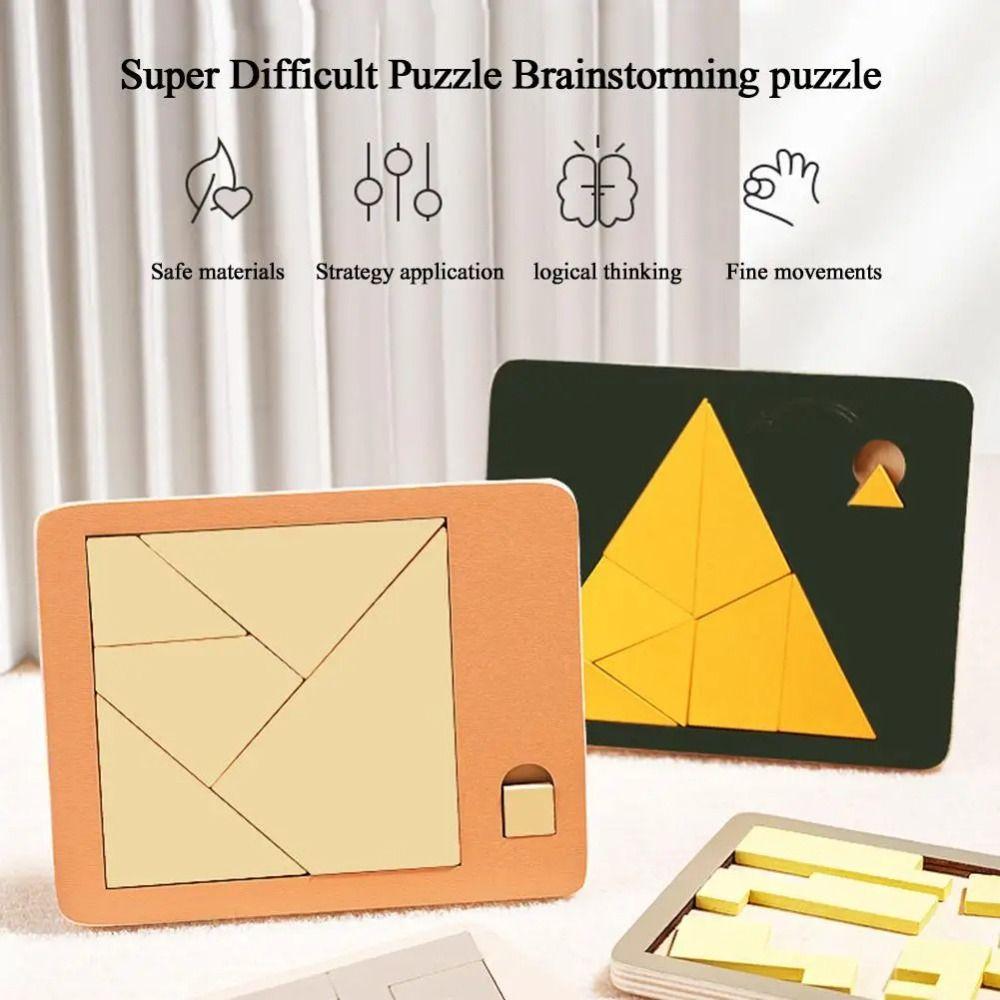 3D Puzzles Wooden Geometric Puzzles Wooden Puzzles Challenge Toy  Kids/Children/Toddler
