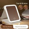 Specchio LED Portatile per Trucco con Design Pieghevole, Chiarezza HD, Ideale per Dormitori Studenteschi e Tavolini da Toeletta.