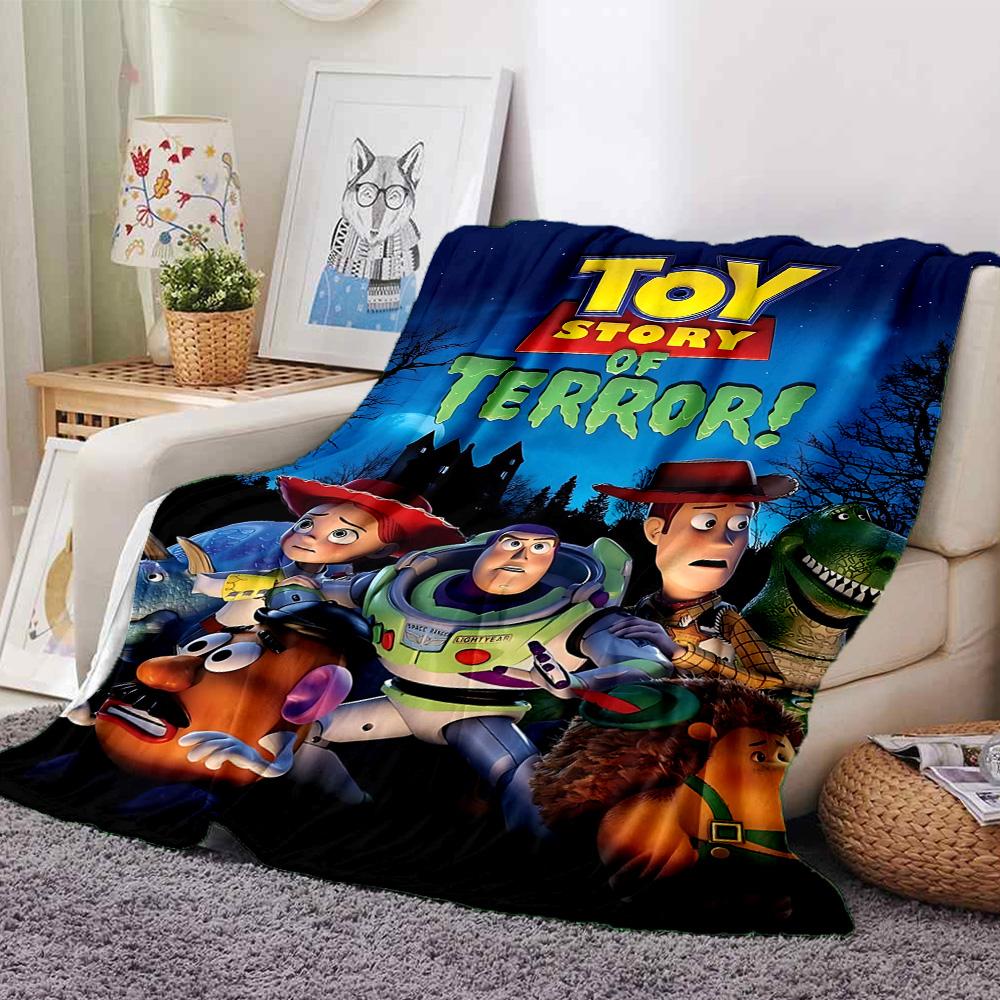 1pc Toy Story Adventure Flannel Blanket,Ultra Soft Warm Plush Throw for Home Bedroom Bed Sofa Cover Camping Picnic Gift Y71717