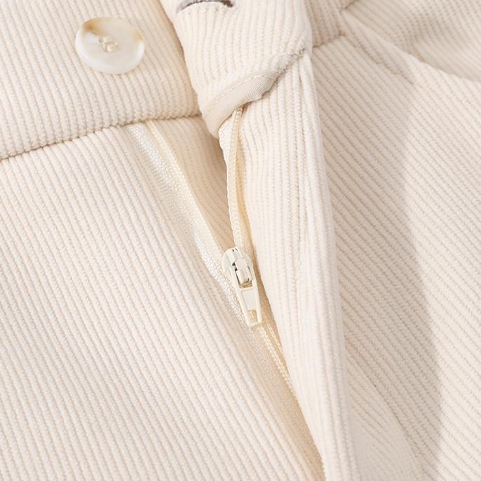 DIMANAF 2024 Winter Lange Hosen Damen Cord Harems Herbst Gerade Elastischer Einfarbiger Bund Lockere Hosen Neu