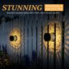 2Pcs Patio Solar Light Waterproof Solar Powered Mandala Nightnight Stairs Flight Automatic Lamp Decor for Garden Deck Post Fence