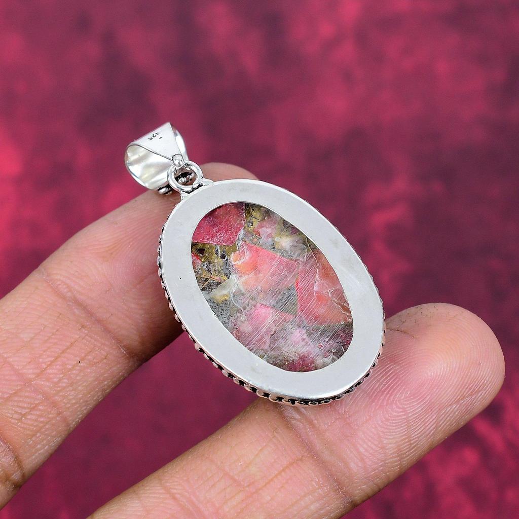 Rose Dahlia Copper turquoise Jewelry, 925 Solid Sterling Silver Pendant Handmade Gemstone Jewelry, Gifts For Wife Brand New Pendant