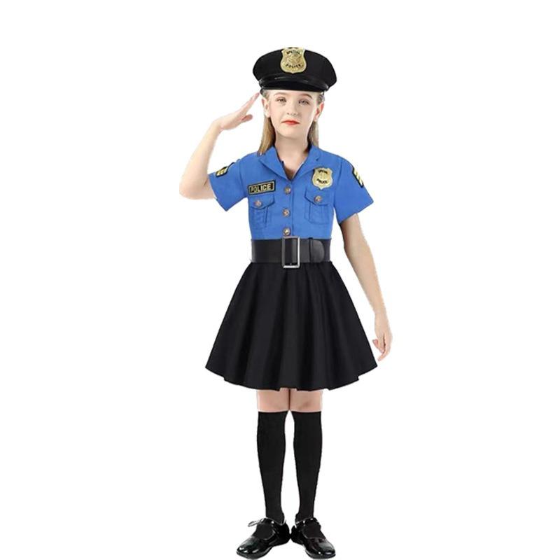 Halloween children's police uniform children's one-piece police uniform