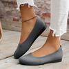 2025 summer and autumn new European and American foreign trade large size round head solid color flat bottom casual Doudou shoes in stock