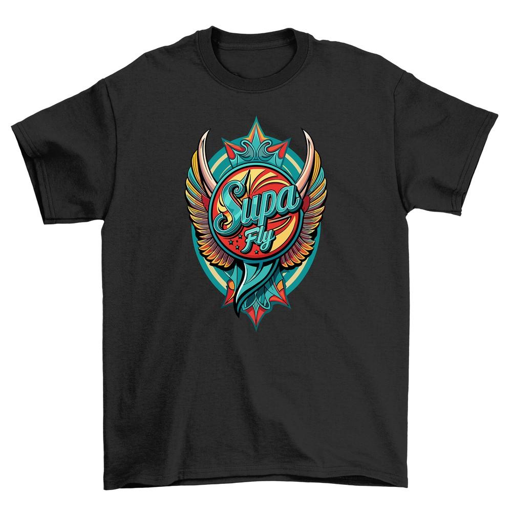 Retro_39 - Fly High with This Retro Bird Wings T-shirt! 100% Cotton, Funny Desig