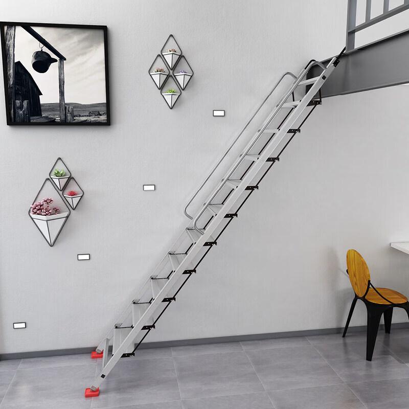 JINGGENG Household Aluminum Alloy Telescopic Attic Ladder