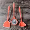 3pcs New translucent color food grade silicone kitchen cooking tools Kitchen spatula scoop Soup spoon High temperature resistant kitchen tools