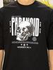 Paranoid Shirt Black Cotton Short Sleeve Tee Size S-4XL