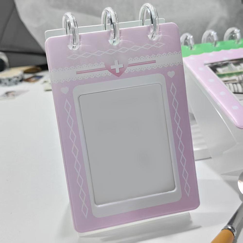 3-inch Small Card Photo Holder Desktop Desk Calendar Photo Album Decoration Loose-leaf Idol Photo Storage Album Postcard Collect