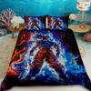 Teens Goku Duvet Cover Dragon Ball Goku Cartoon Bedding Set Quilt Cover Twin King Dormitory Bedroom Home Decor