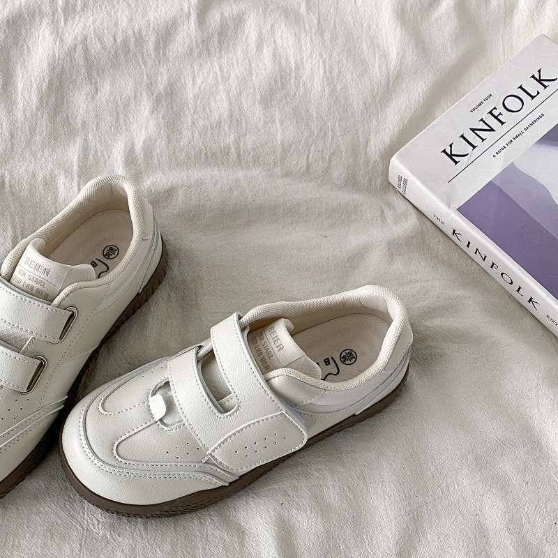 Uncle Xi niche Velcro German training little white shoes women's versatile chic soft sole ugly cute board shoes casual sports Forrest Gump shoes
