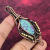 Ruby Fuchsite Real Gemstone Pendant Copper Wire Wrapped Jewelry Handmade Pendant