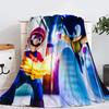 Blanket Sonic Flannel Hedgehog Cartoon Sofa Bed Throw Rug Warm Winter Gift Kids