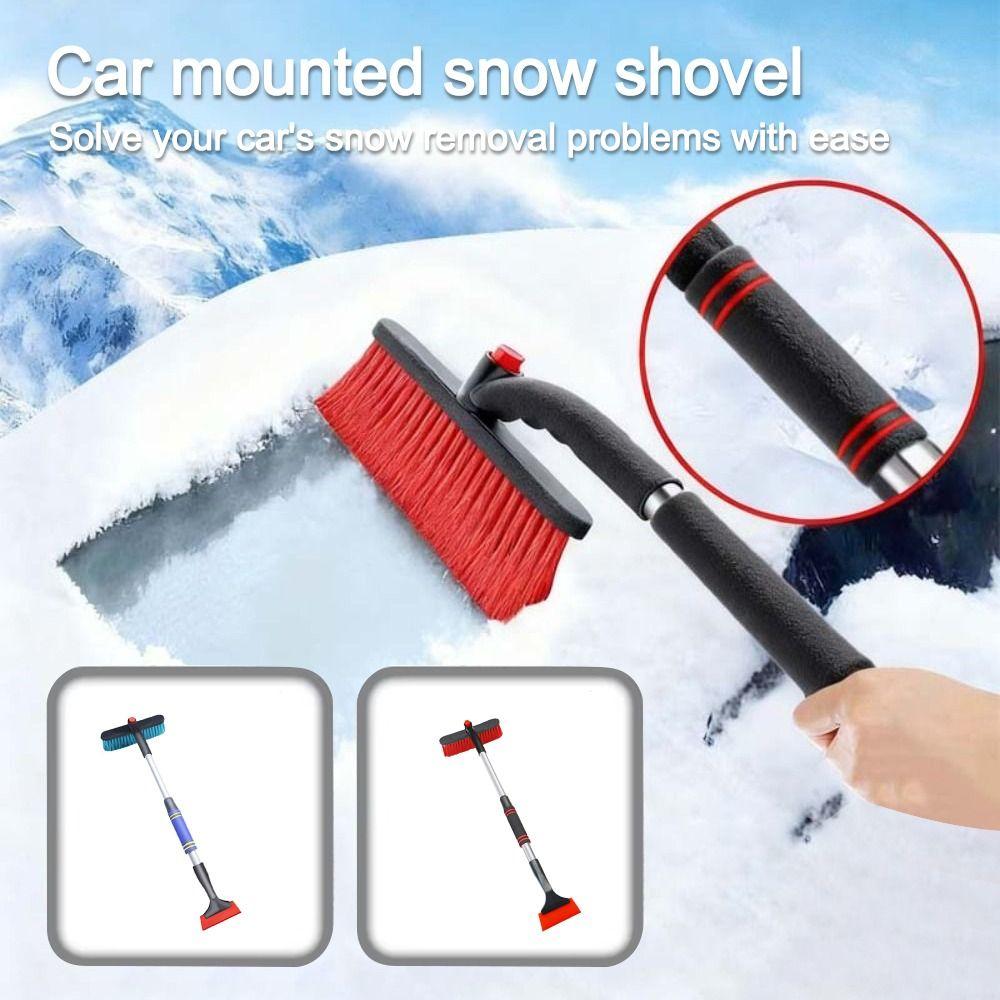 Universal Quick Clean Car Ice Scraper 2-in-1 Multifunctional Windshield Snow Brush Windshield Ice Breaker Vehicle Maintenance