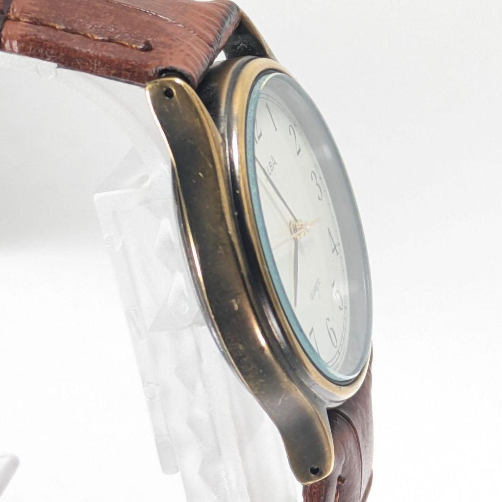 [USED] SEIKO ALBA Men's Battery Strap Replacement Working Condition S-62