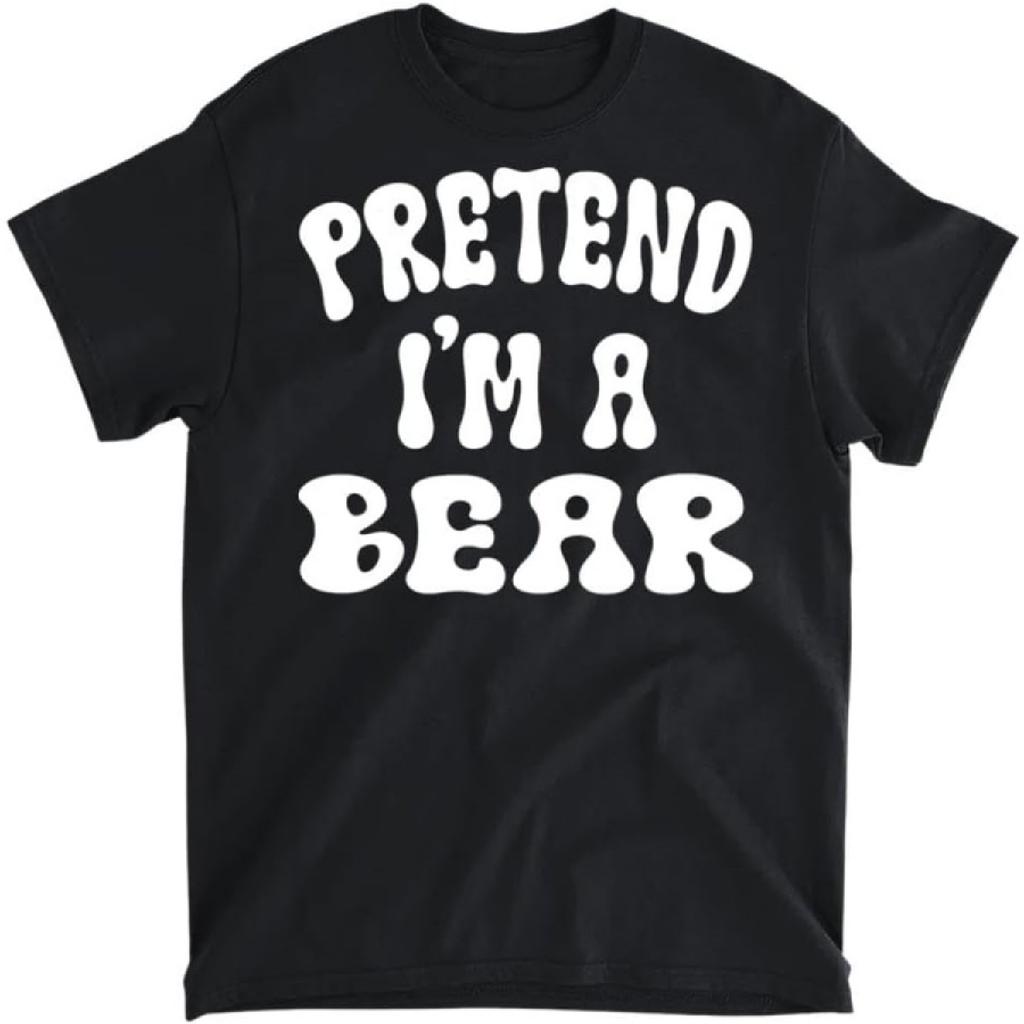 Pretend I'm A Bear Funny Halloween Family Matching Lazy Easy T-Shirt, Tank Top, Long Sleeve Shirt, Sweatshirt, Hoodie Men Women Kids Made in Canada