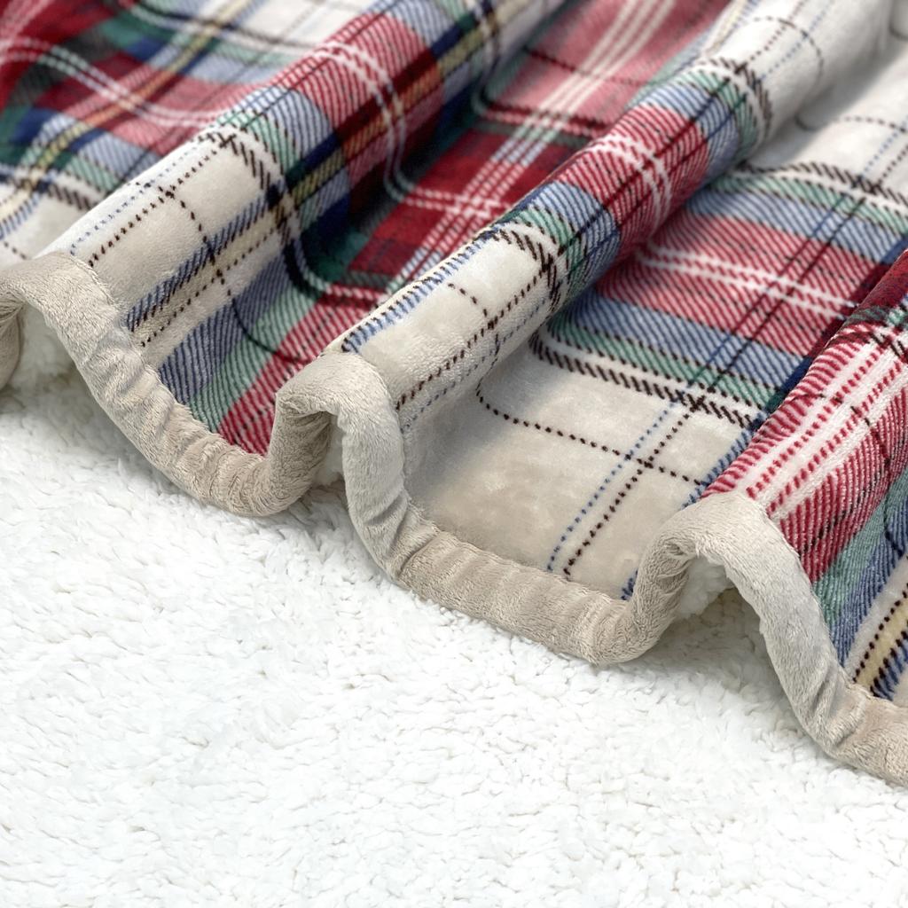 1pc Plaid Sherpa Blanket - Perfect Cozy Decor for Fall & Winter, Ideal Small Gift for Housewarming, Warm Home Essentials