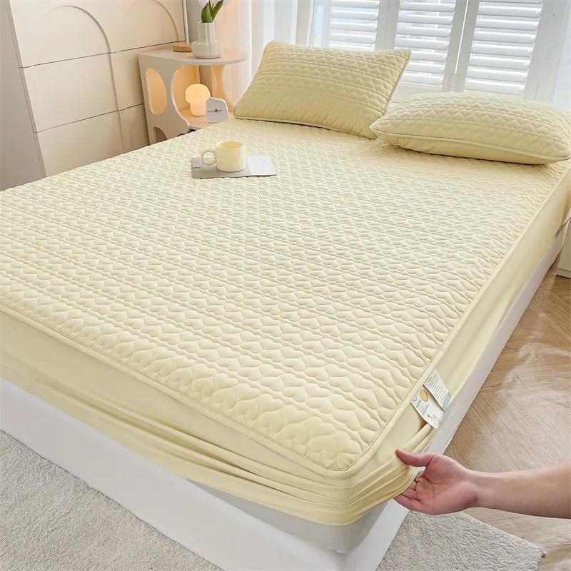 New Class a Waterproof Quilted Fitted Sheet Three-Piece Antibacterial Septate Mattress Protective Cover