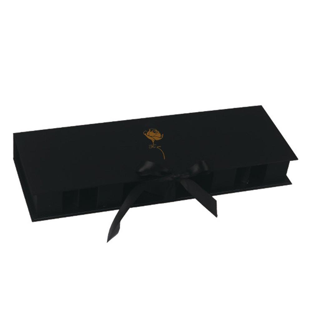 Romantic MOM Letter Shaped Gift Box Rectangle Paperboard Mother's Day Gift Box Ribbon Closure Large Floral Packaging Box