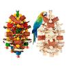 Indoor Cage Chew Toy for Parrots and Pet Birds, Wood Corncob Husk Hanging Design Foraging Shredding Toy for Daily Enrichment