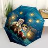 Disney Pinocchio, Whale Automatic Open/Close Umbrella - Cute Umbrella with Cute Design, Portable 3-Fold Compact Umbrella for Men & Women, Va