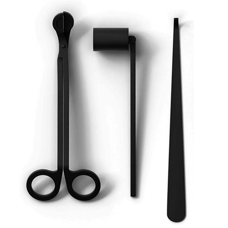 A84E-Candle Care Kit With Hook And Snuffer, Wick Trimmer, 4-Piece Set Luxury Candle Maintenance Kit