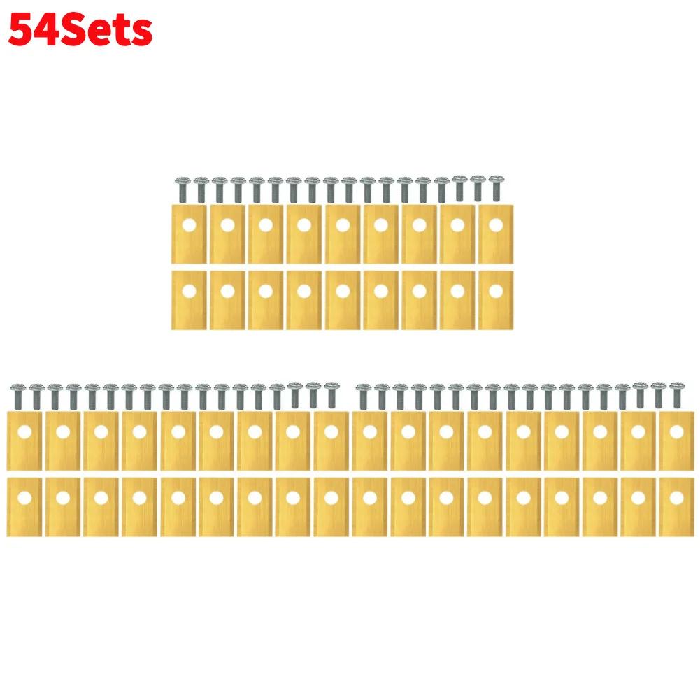 18-180Sets Blades Replacement Stainless Steel Blade Screws Kit Robotic Lawn Mowers Replacement for Worx Landroid Lawn Mowers