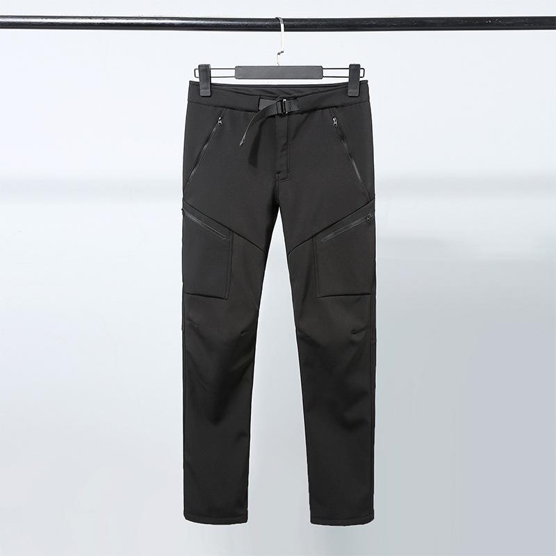 Unisex Windproof Waterproof Fleece-Lined Outdoor Hiking Pants