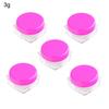 5PCS 2g 3g Empty Small Colorful Covers Clear Plastic Cosmetic Pot Jars with Lids for Face Cream Lip Balm Containers Travel