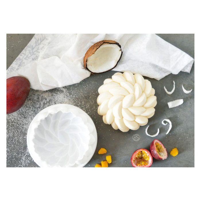 Silicone Cake Mold - Scrapcooking - 3D Florescence - White - 18 Cm - Non-stick