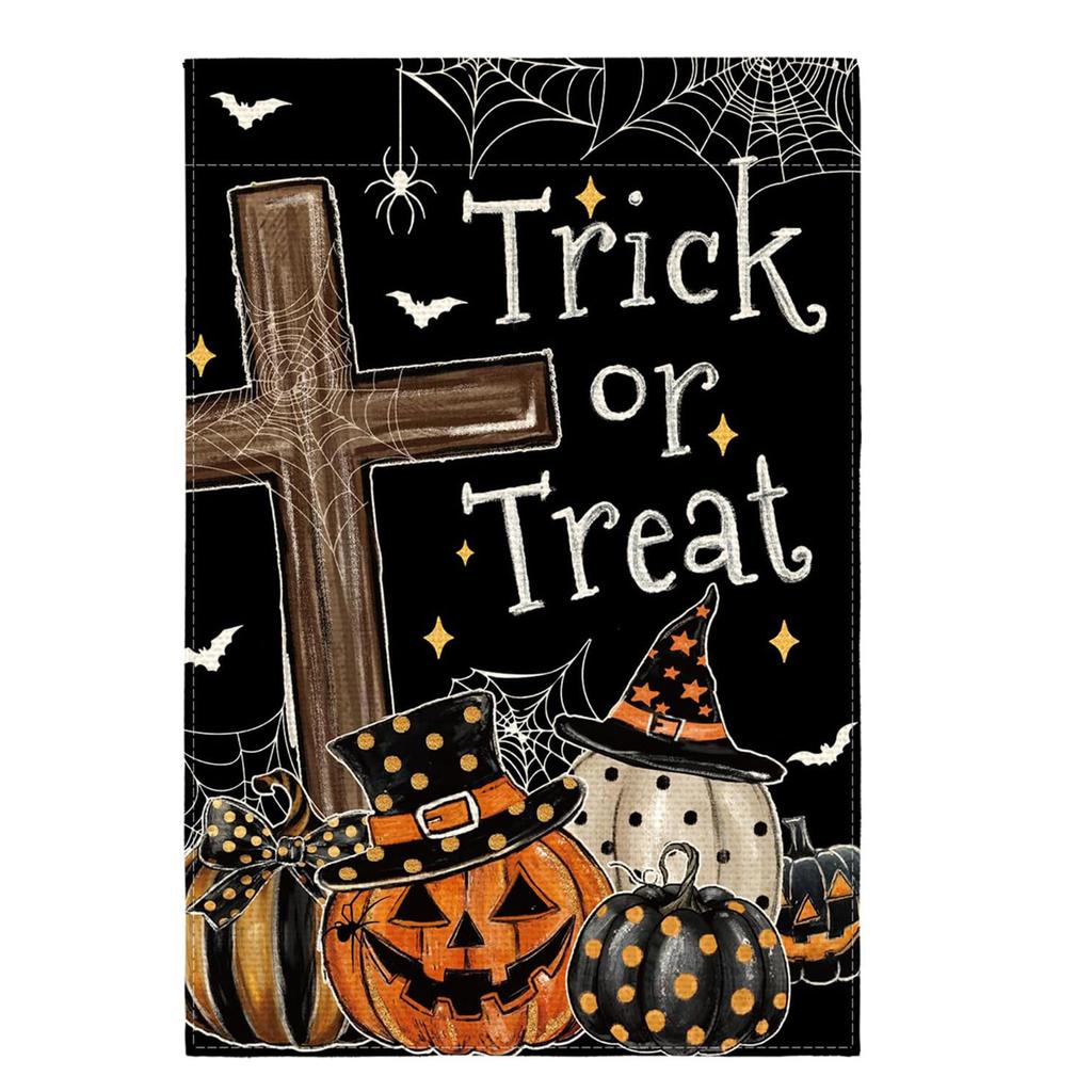 Pumpkin Halloween Garden Flag - Seasonal Decorative Yard Bunting