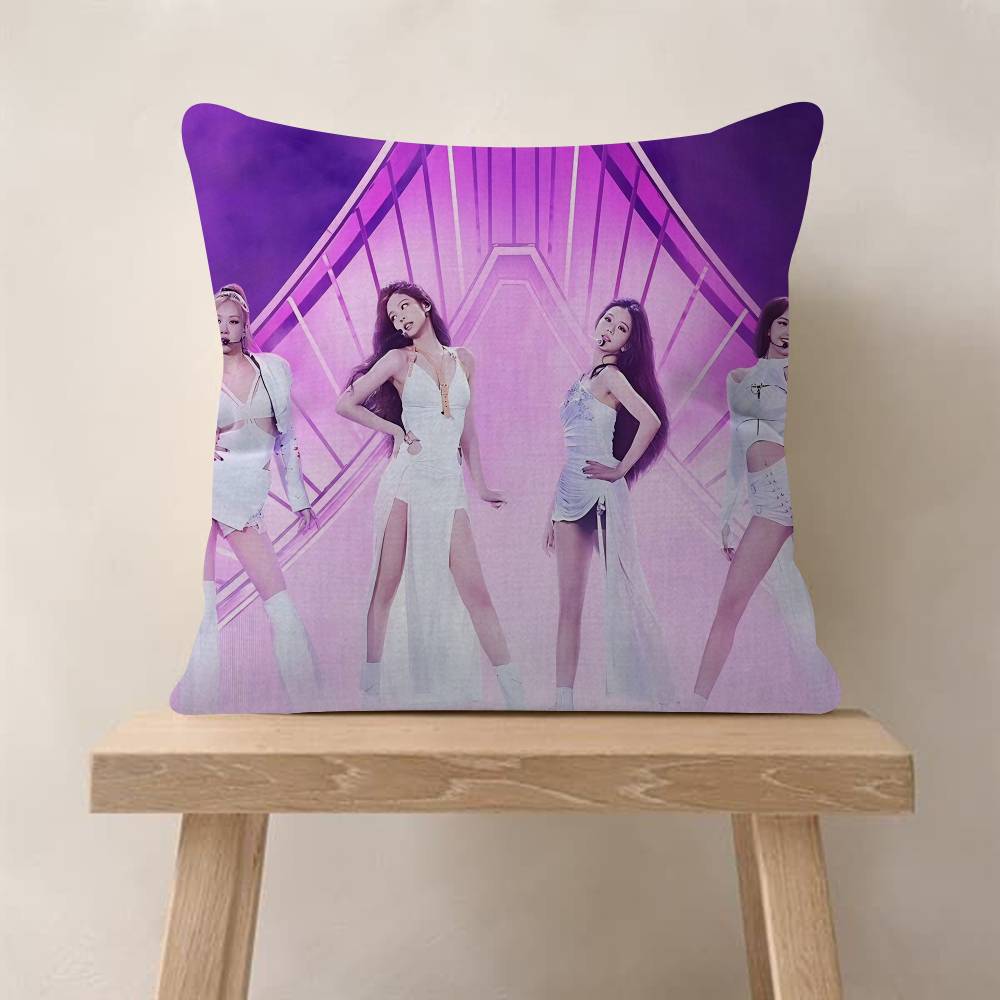 BBlack Kpop Group PPinks Gril Anime Personalized Picture Text Home Decorative Pillows Household Gifts Xcm