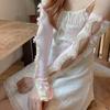 Breathable Cotton Lace Bows Arm Sleeves Elastic Gloves Comfortable Costume Accessory For Office Outdoor Activities