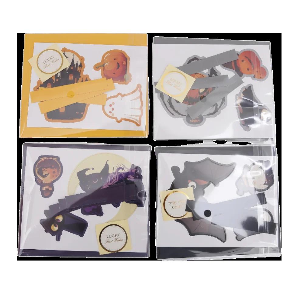 Handmade Halloween Pop-Up Greeting Card with 3D Haunted House, Moon, Pumpkins, Ghosts Design - Includes Note Card & Envelope