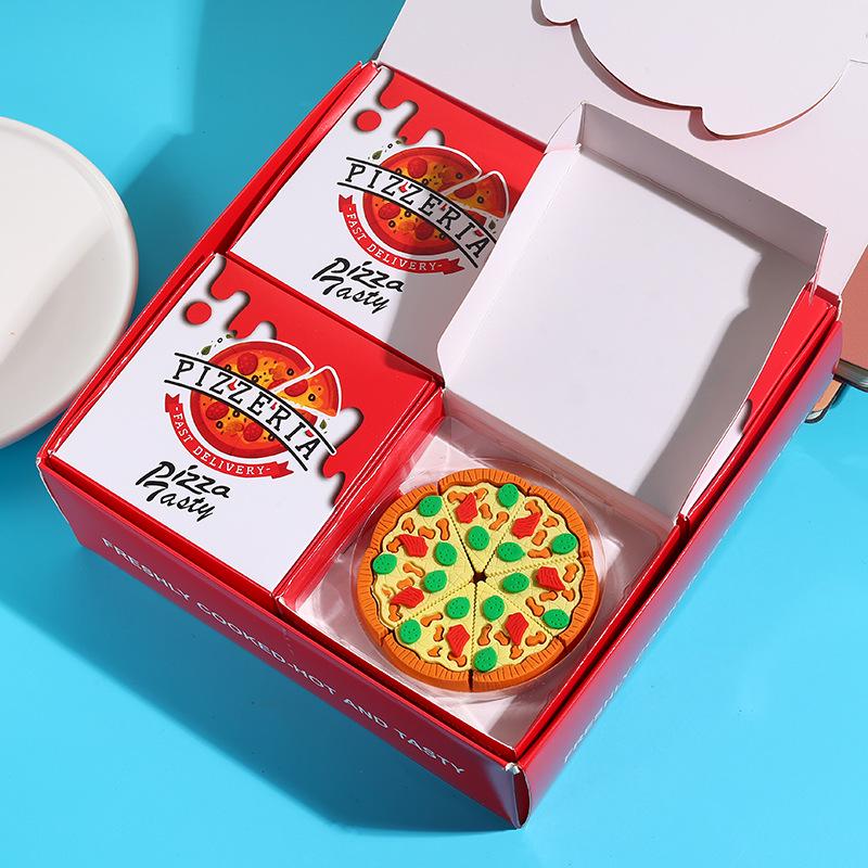 Creative Pizza-Shaped Detachable Eraser for Students