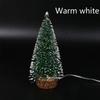 1pc LED Light Mini Artificial Christmas Trees Decorations  Festival Tabletop Miniature Snow Frost Xmas Tree Decor 4Sizes