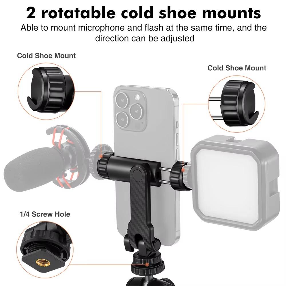 Universal Mobile Phone Holder 360° Rotatable Smartphone Mount Adapter  Selfie Live Stream