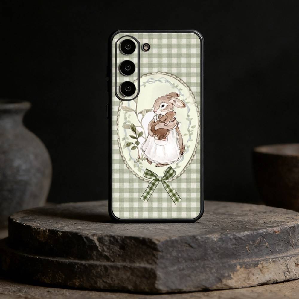 Cute P-Peter Rabbit Phone Case For Samsung Galaxy A91,80,73,72 ,71,53,52,32 ,31,22,21s,20,Soft Black Case