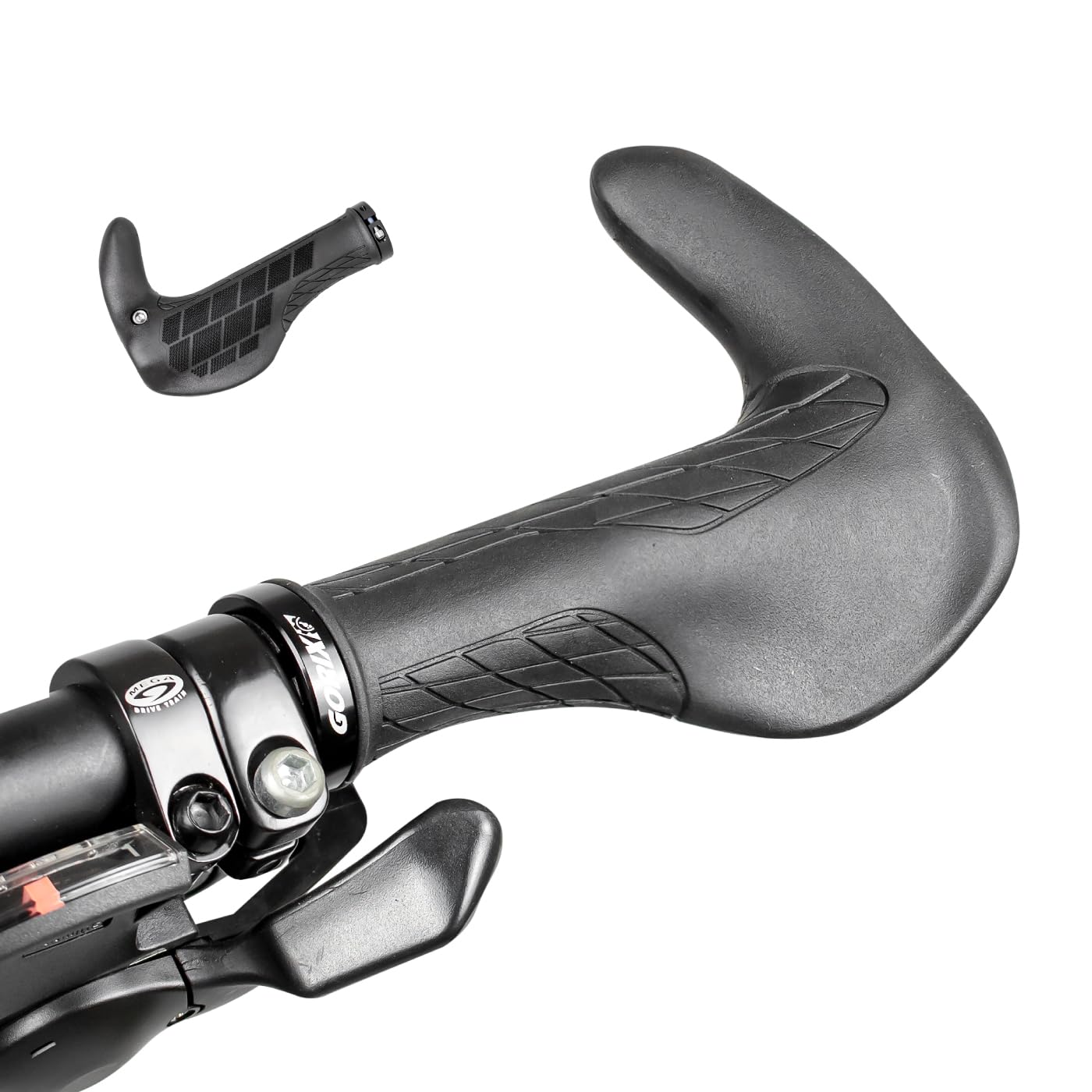 

GORIX Ergonomic Handlebar Grips with Lock-On Design, Shock Absorption, and Anti-Slip for Cross Bikes, Mountain Bikes, and Other Bicycles (G.ERGO)