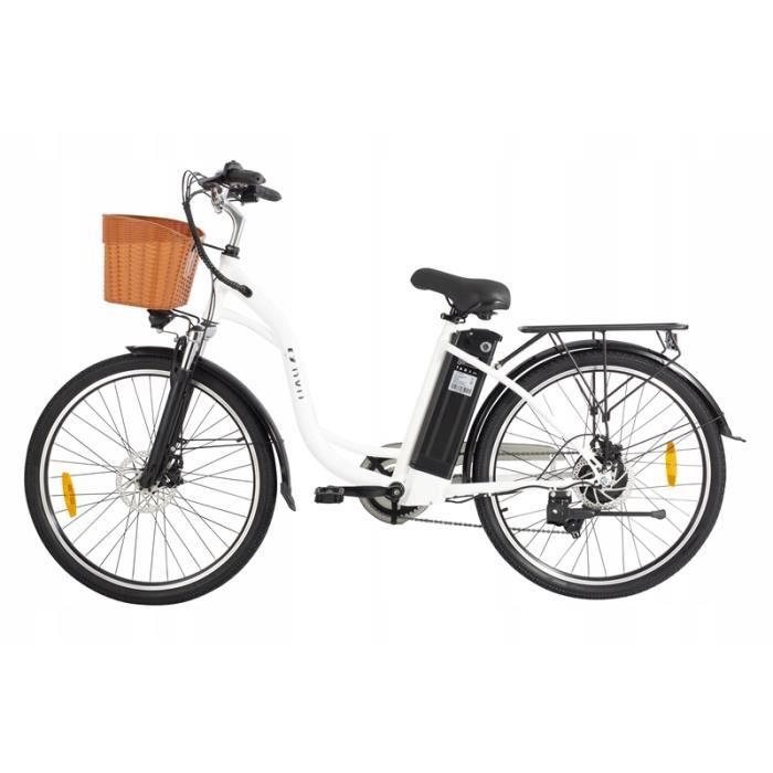 Elektrofahrrad - DYU - C6 - 26 Zoll - 350W Motor - 36V 12.5Ah Batterie - 70KM Reichweite - Weiß