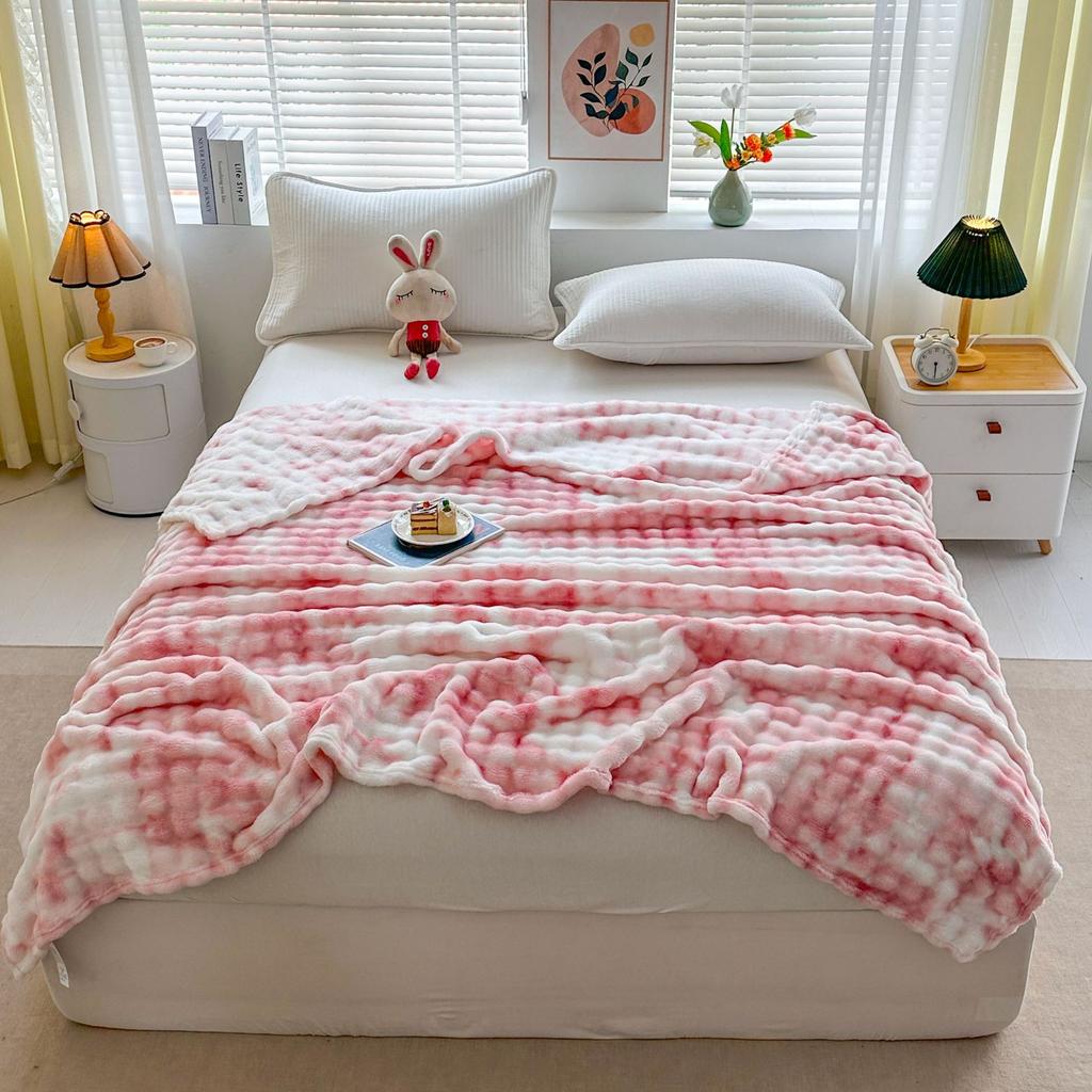 Luxurious Faux Rabbit Fur Bed Blanket - Soft, Thick, and Warm Throw All Seasons, Versatile for Sofa, Shawl, Travel, and Gifts