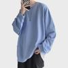 2025 Men's Trendy Solid Color Round Neck Sweatshirt, Loose, Hoodless Pullover, Thin Style for Spring and Autumn, Large Sizes Available