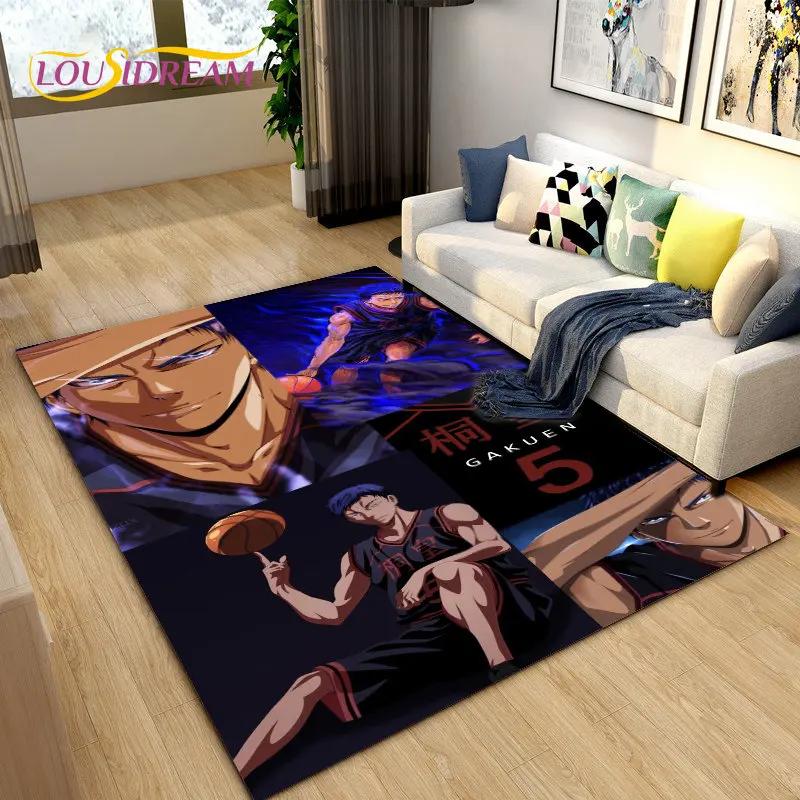 Kuroko's Basketball Anime Cartoon Area Rug,Carpet Rug for Living Room Bedroom Sofa Doormat Decoration, Kids Non-slip Floor Mat